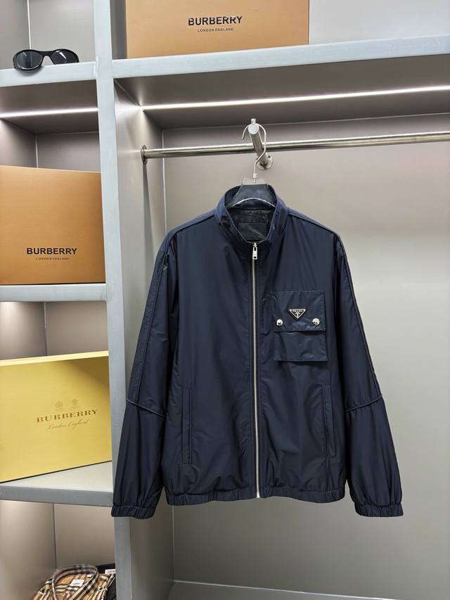 Prada Stand Collar Light Cotton Jacket. Made from a standard order from the same