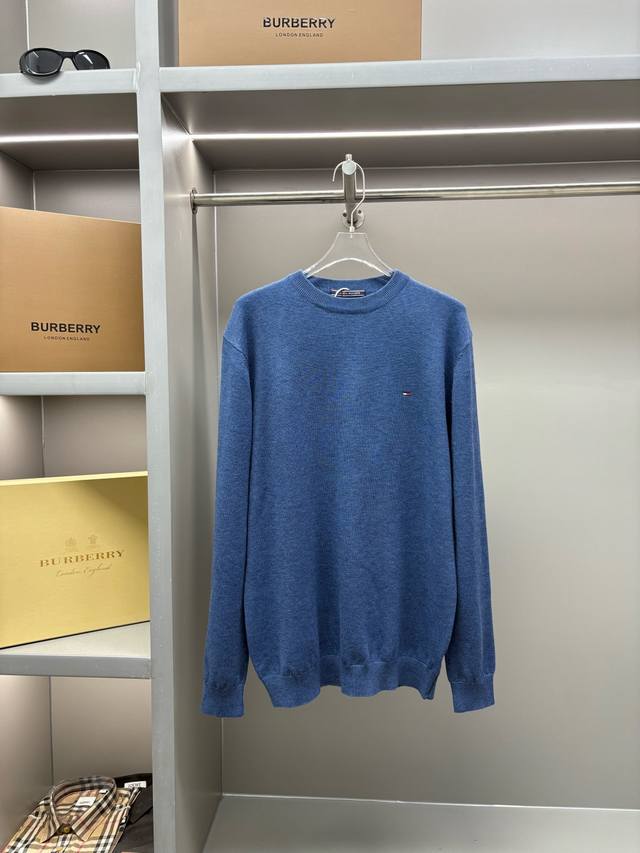 Tommy's New Embroidered Sweater. Made with custom-made natural medium-thick impo