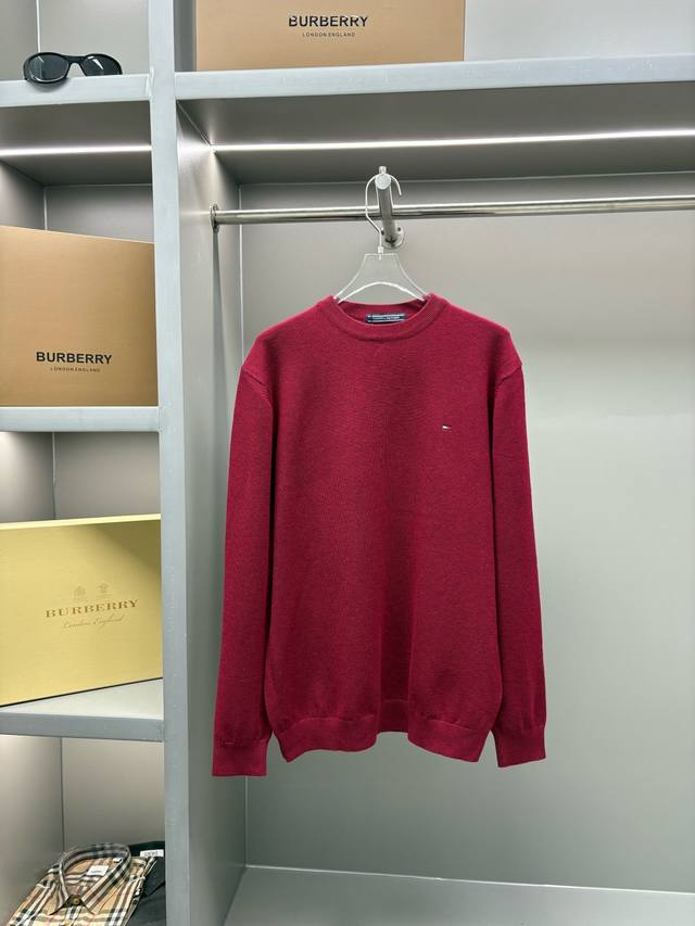 Tommy's New Embroidered Sweater. Made with custom-made natural medium-thick impo