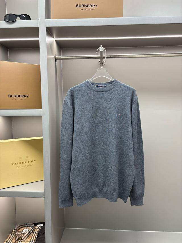 Tommy's New Embroidered Sweater. Made with custom-made natural medium-thick impo