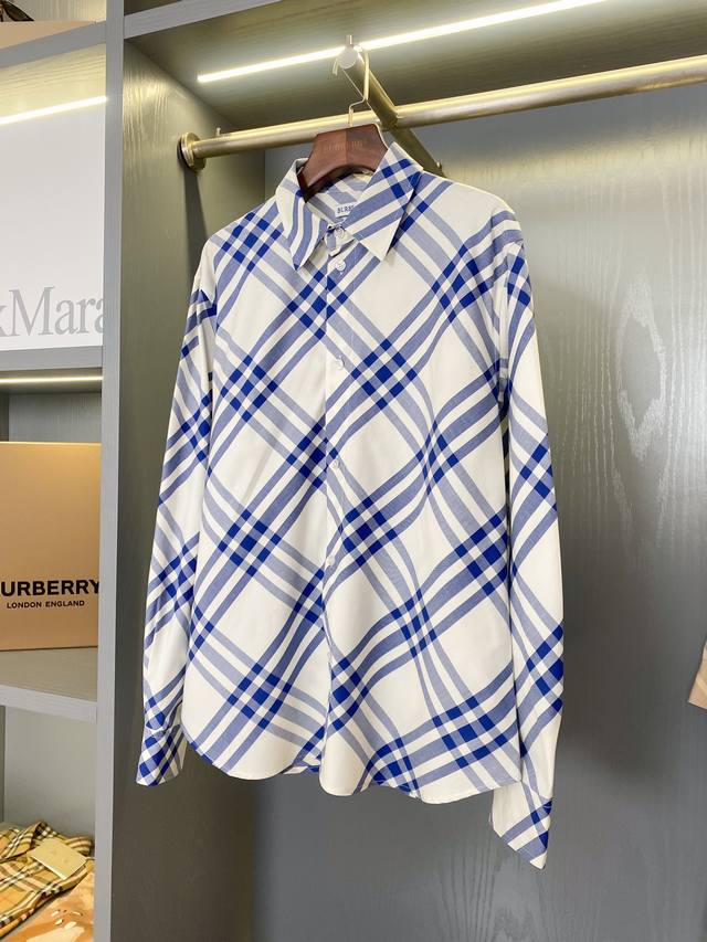 Ocean Check Cotton Shirt - Ddd, a top-tier Burberry channel. Priced at 5,000 RMB