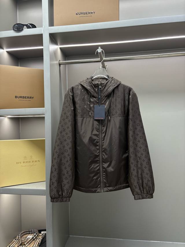 Lv Louis Vuitton New All-over Print Patchwork Thin Cotton Jacket Original Fabric