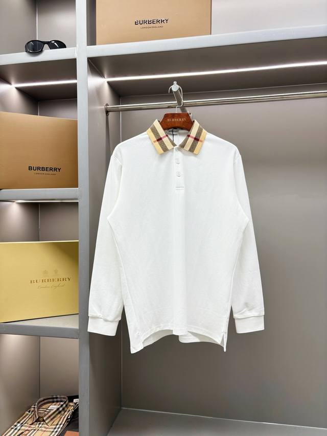 Unisex Plaid Collar Polo Shirt, Piqu