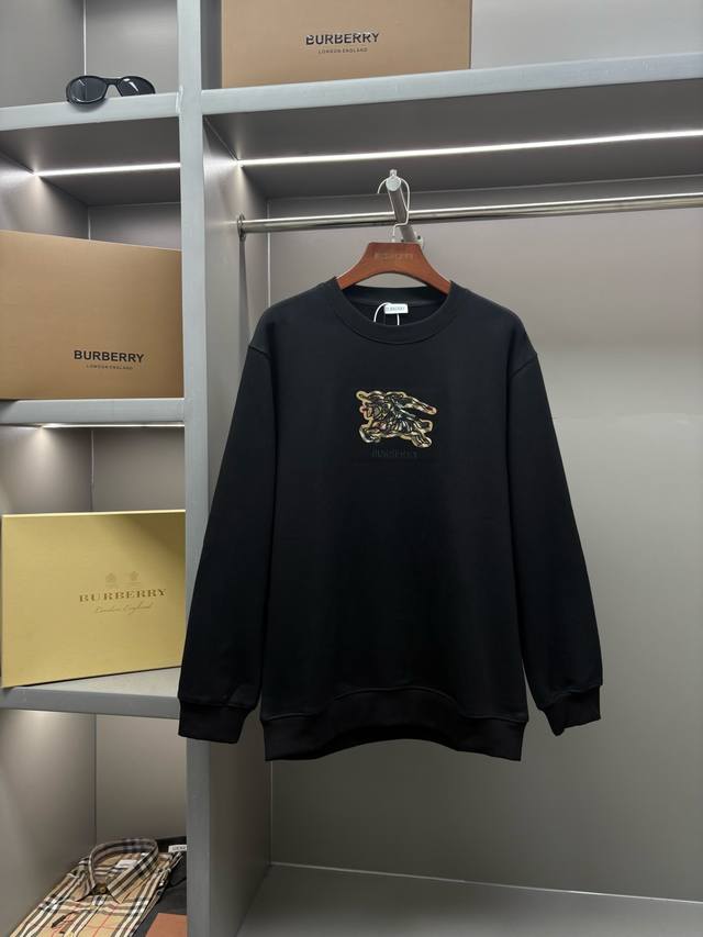 Checkered Equestrian Embroidery Cotton Crew Neck Sweatshirt - Burmeyer's top-sel