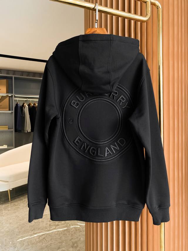 Burberry Micro-Logo Embroidered Cotton Hooded Sweatshirt - A top-selling Burberr