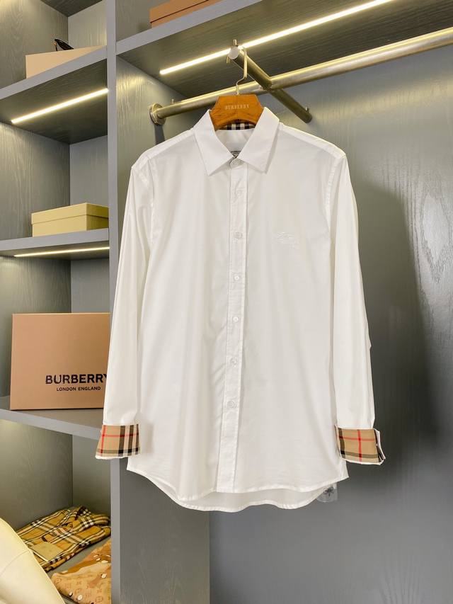 Long-sleeved Knight War Horse Decorated Stretch Cotton Shirt, Classic Burtb Seri