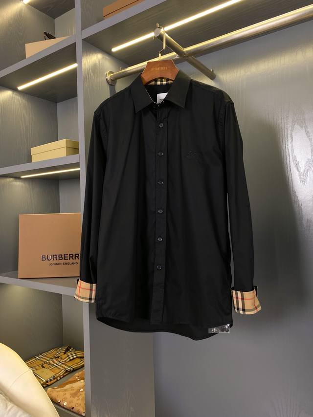 Long-sleeved Knight War Horse Decorated Stretch Cotton Shirt, Classic Burtb Seri