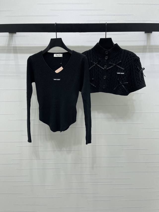 New Arrival! High-end quality original Miu Mi*2025 Early Autumn Collection! Bow-