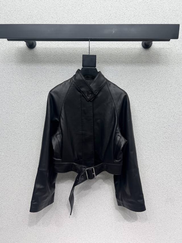 Loewe genuine leather jacket, custom-made sheepskin, stylish and handsome high-q