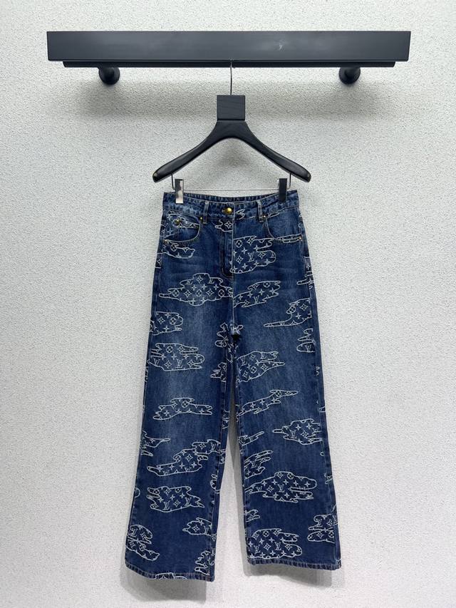 L brand monogram denim jacket and jeans. Wearing them separately will make anyon