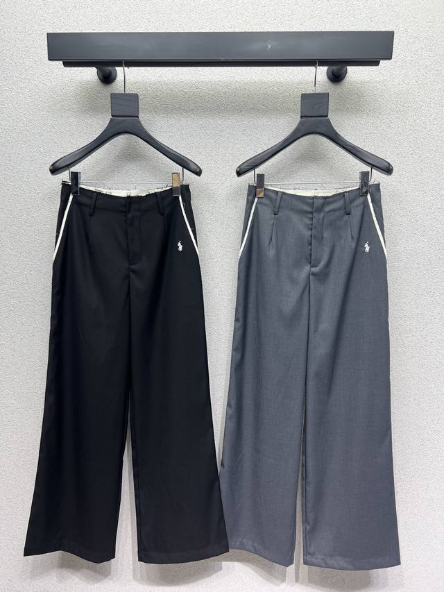 Polo* Embroidered Logo Suit Trousers: Stylish and highly wearable, versatile, ch