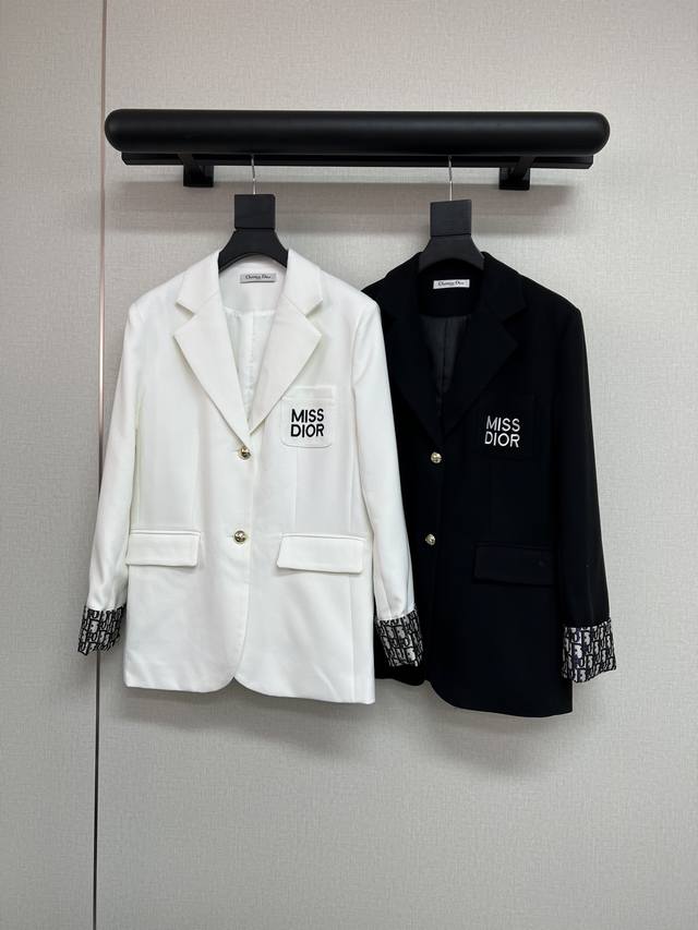 High-quality Dio* 25Ss new casual suit jacket with letter embroidery, high-grade