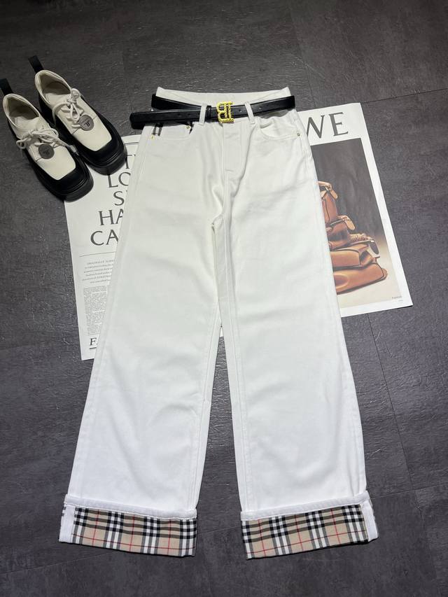 Hot-selling color-blocked rolled-up jeans are now available! Features include ex