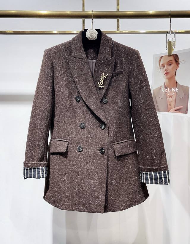 New Arrival! Exclusive Haute Couture Australian Wool Blazer 25Aw Saint Lauren* A