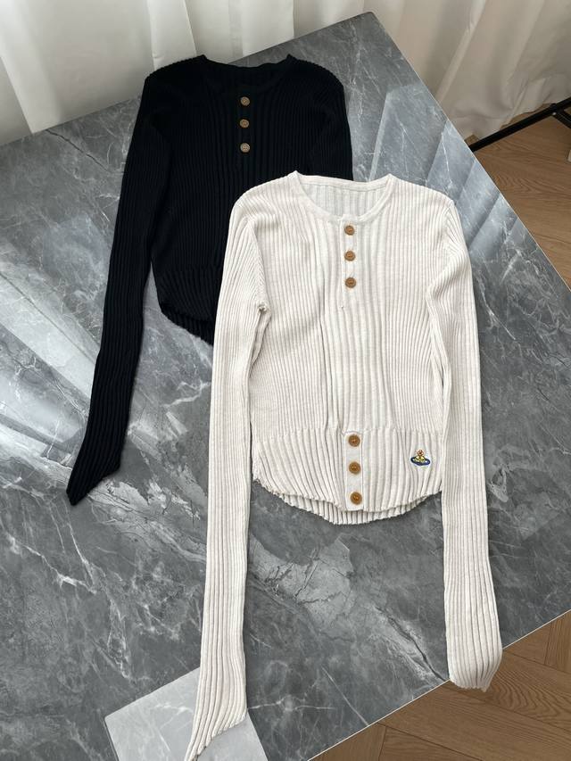 2025 New Retro Ribbed Knit Cardigan: A blend of sweet and cool with minimalist s