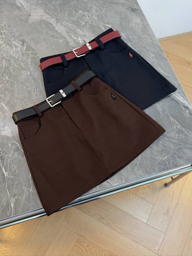 25 New Retro-Style A-Line Mini Skirt with Belt Creates a Chic and Sweet Look. Th