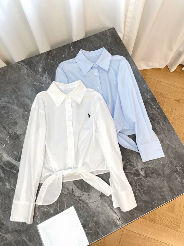 2025 New American Casual Tie-Waist Short Shirt: A fusion of classic and individu