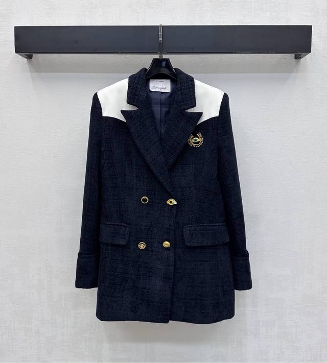 Sch*2025 New Arrival: Color-blocked Suit Jacket, Custom Made with Imported Yb Co