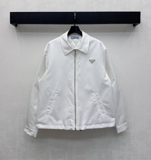 Prad*2025 New Arrival: Lapel Zipper Cotton Jacket, Custom Made with Imported Win