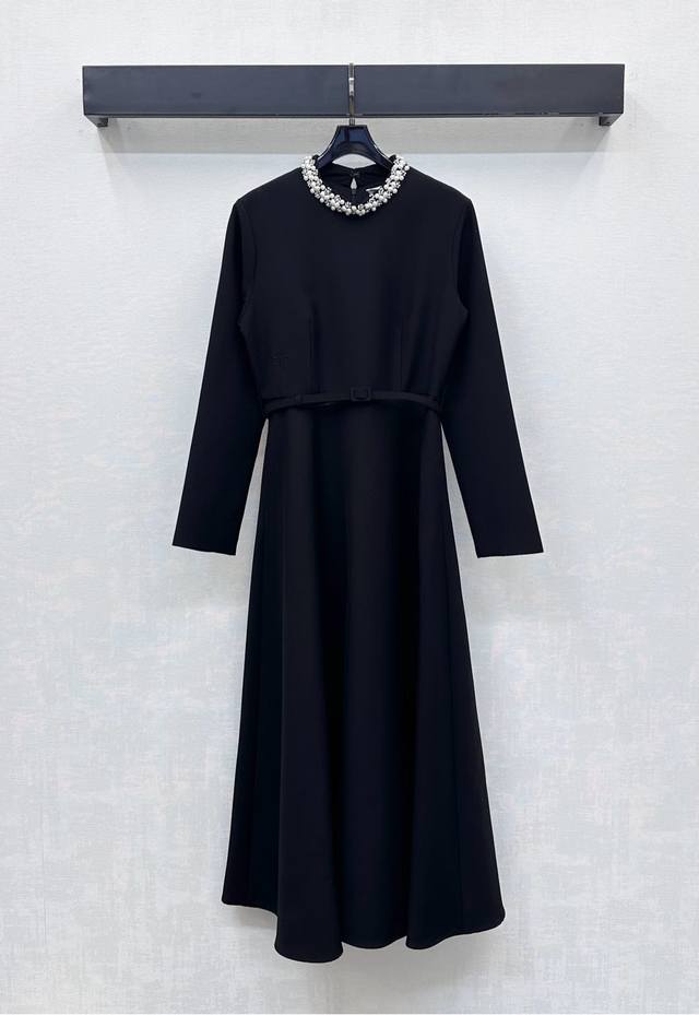 Dio*2025 New Arrival: Beaded Belt Dress, Custom Made with Imported Cotton Wool,