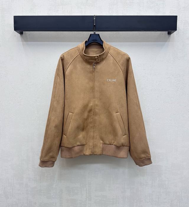 Celin*2025 New Arrival: Stand Collar Suede Jacket, Custom Made with Imported Sue