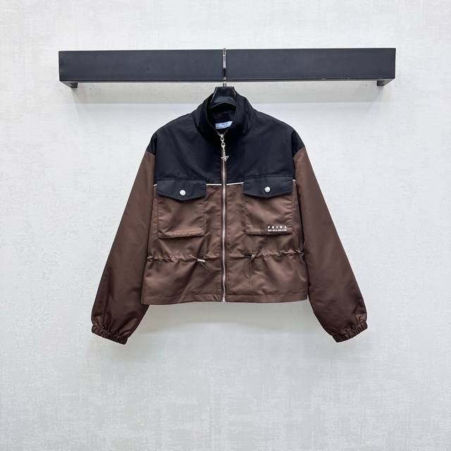 Prad*2025 New Arrival: Drawstring Waist-cinching Jacket, Custom Made with Import