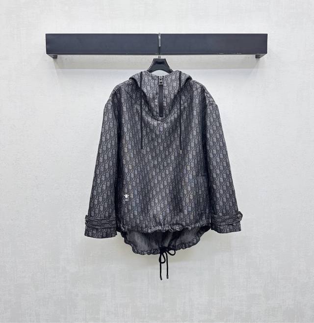 Dio*2025 New Arrival: Hooded Jacquard Windbreaker, Custom Made with Imported Jac