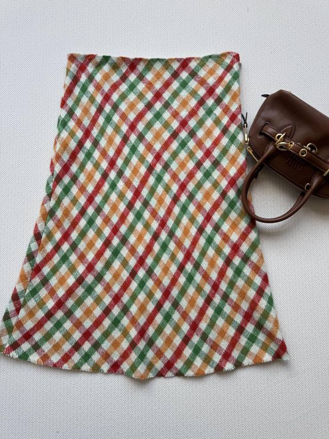 Miumi* Autumn/Winter New Arrival: Trendy A-line Midi Skirt with a Molecular Styl