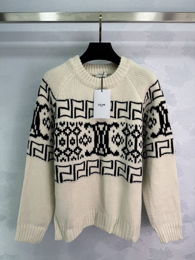 Celin*2025 Early Autumn New Crochet Crew Neck Sweater! Custom wool yarn knit cre