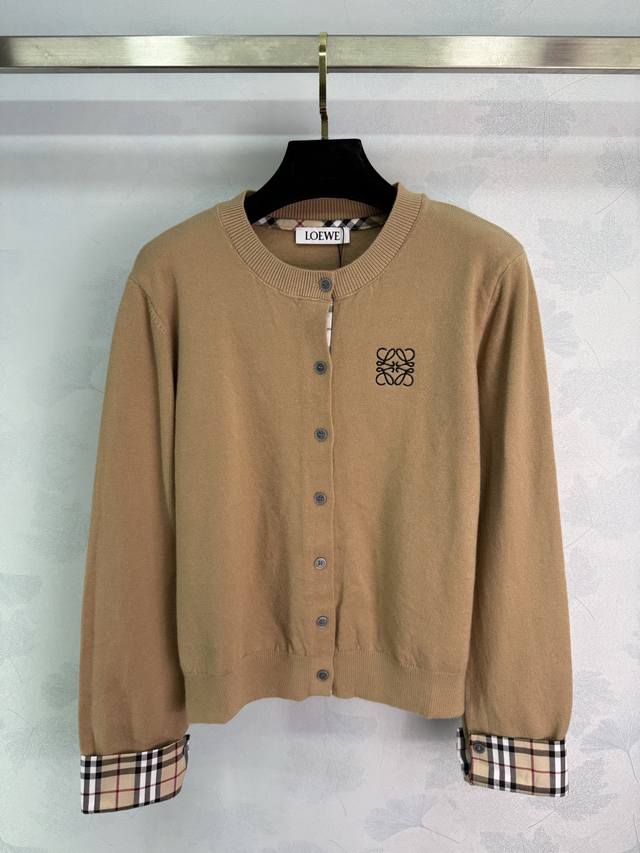 Loew*2025 Early Autumn New Color Block Knit Cardigan! Made with custom wool yarn