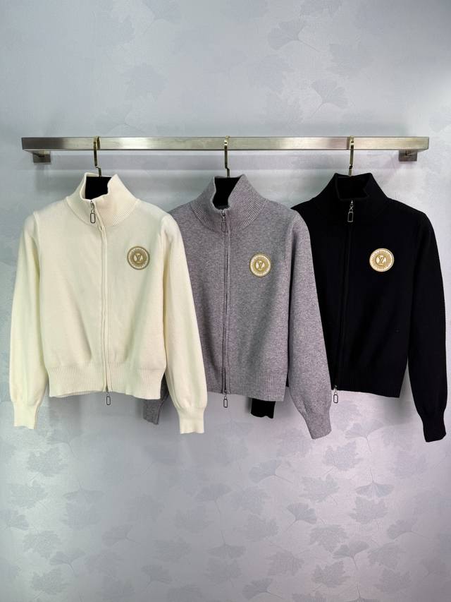 Lou*2025 Early Autumn New Zipper Knit Cardigan, Custom Yb Wool Yarn, High-Qualit