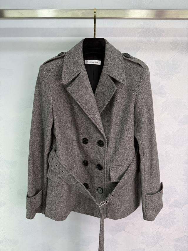 Dio*25 New Lapel Double-Breasted Belt Suit Jacket: Simple and elegant, custom-ma