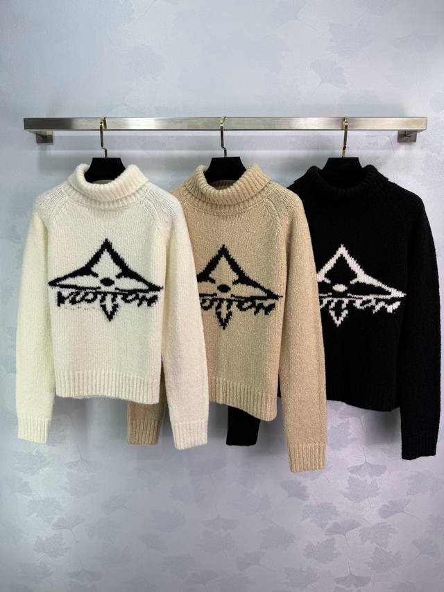 Lou*2025 Early Autumn New High-Neck Long-Sleeve Sweater! Made with custom wool y