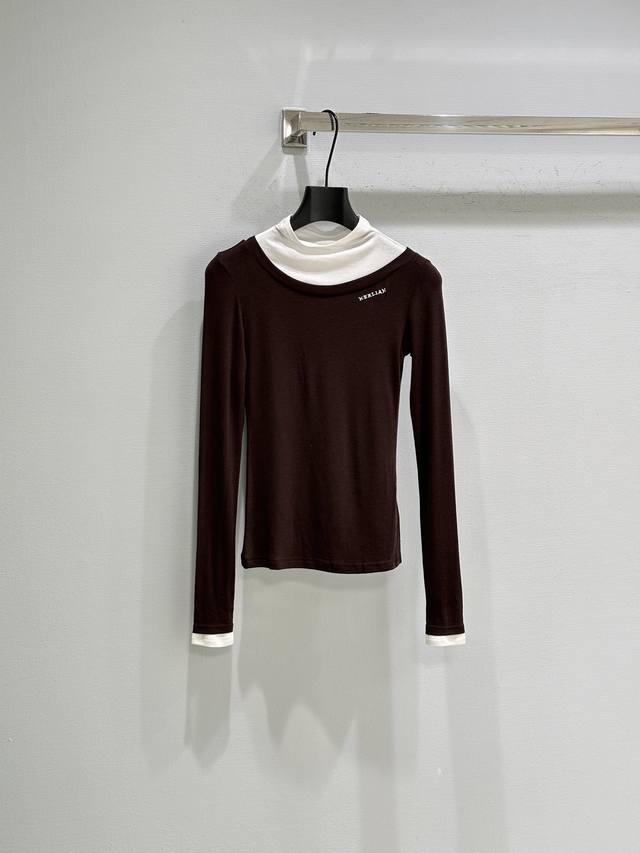 25Ss Autumn New Arrival! Super comfortable cotton faux two-piece base layer~ A s