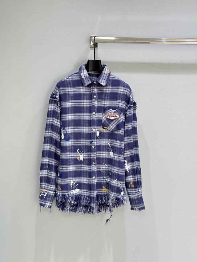 25Ss Autumn New Arrival! The blue-purple plaid color scheme is retro yet eye-cat