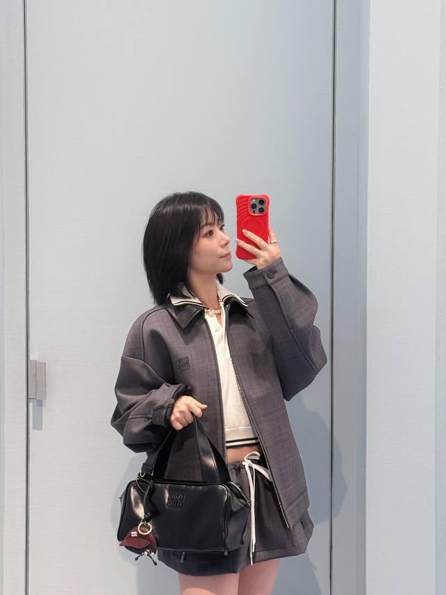 Miumi* 25Fw Autumn/Winter New Letter Appliqu