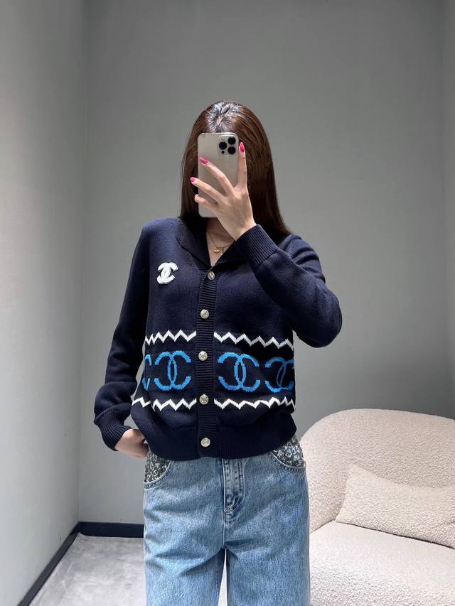 Chanel*1 2025Fw Ready-to-Wear Geometric Cardigan, Top-Tier 1:1 Yb. The classic l