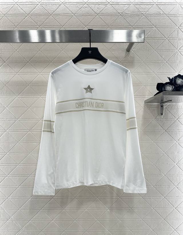 Dio* 2025 New Arrival Round Neck Embroidered Letter Long Sleeve Custom Yb Twill