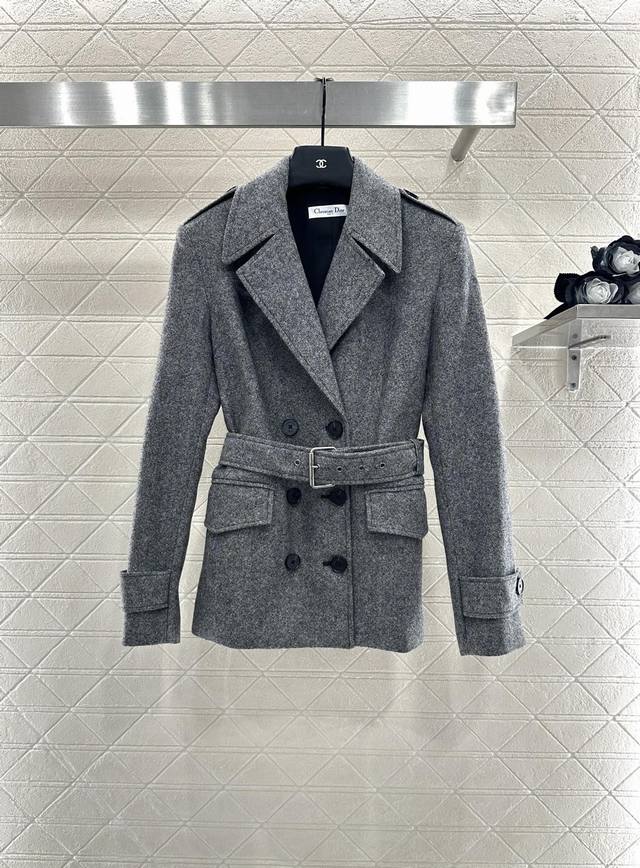 Dio* 2025 New Arrival Lapel Belt Wool Coat Custom Yb Imported Wool Coat, Excelle