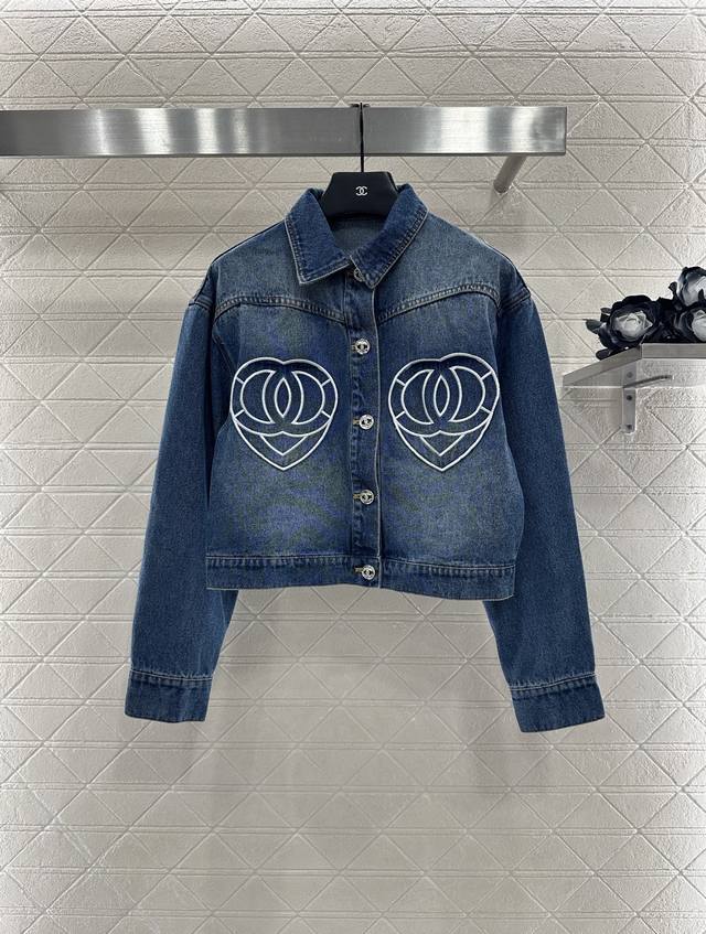 Chane* 2025 New Arrival Heart Double C Denim Jacket and Pants Set Custom Yb twil