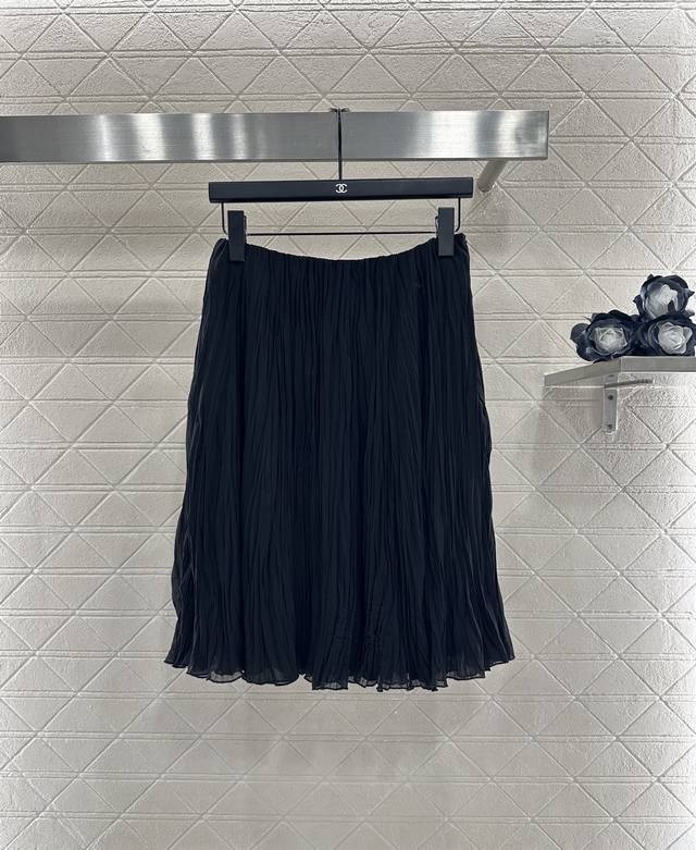 Loew* 2025 New Arrival High-Waisted Pleated Midi Skirt Custom-Made Imported Mate
