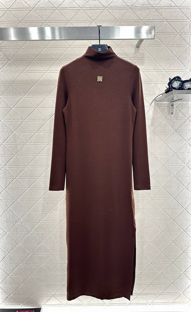 Loew* 2025 New Arrival Slim Fit Turtleneck Base Dress Custom Yb twill cotton, co