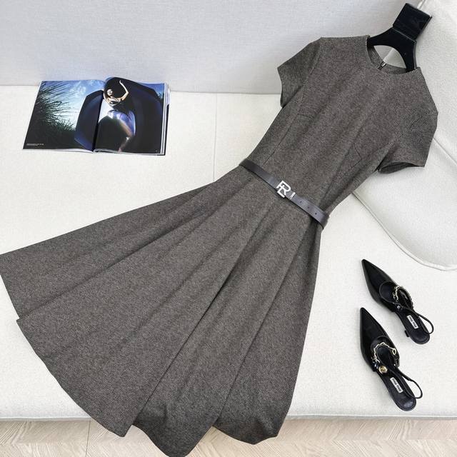 Hot Selling Item Recommendation Rl 25Ss Autumn/Winter Newest Retro Plaid Long Dr