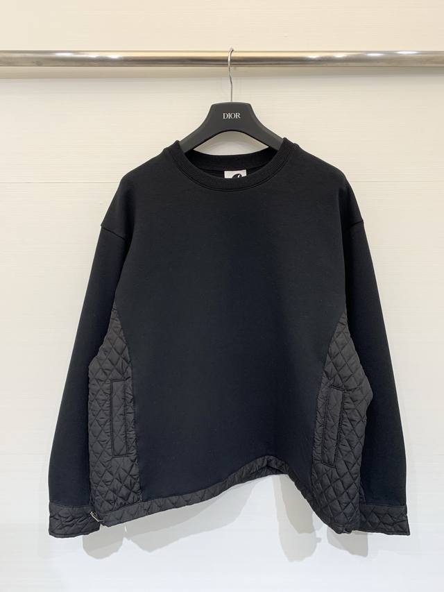 Sacai 2025 Autumn/Winter New Patchwork Cotton Sweatshirt/Hoodie. The loose, over