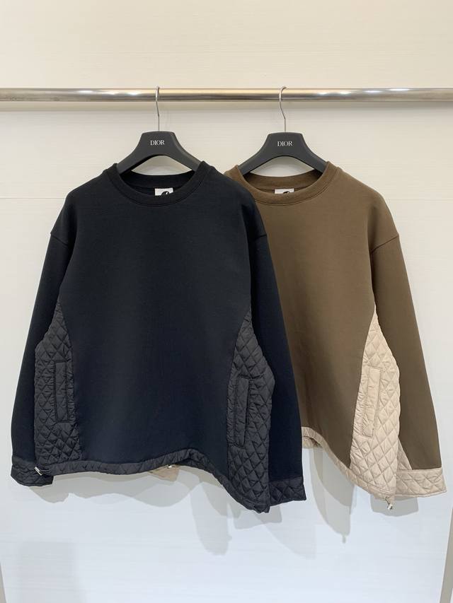 Sacai 2025 Autumn/Winter New Patchwork Cotton Sweatshirt/Hoodie. The loose, over