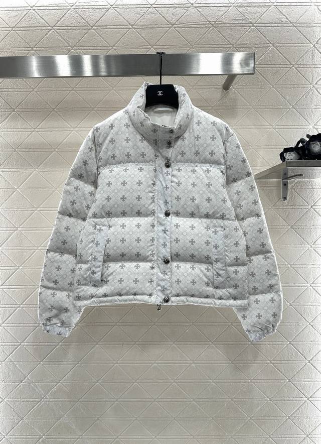 Chrome Heart*2025 New Arrival: Cross Print Down Jacket. Made of custom Yb windpr