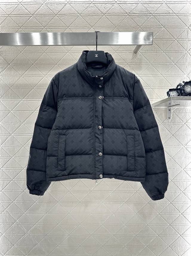 Chrome Heart*2025 New Arrival: Cross Print Down Jacket. Made of custom Yb windpr