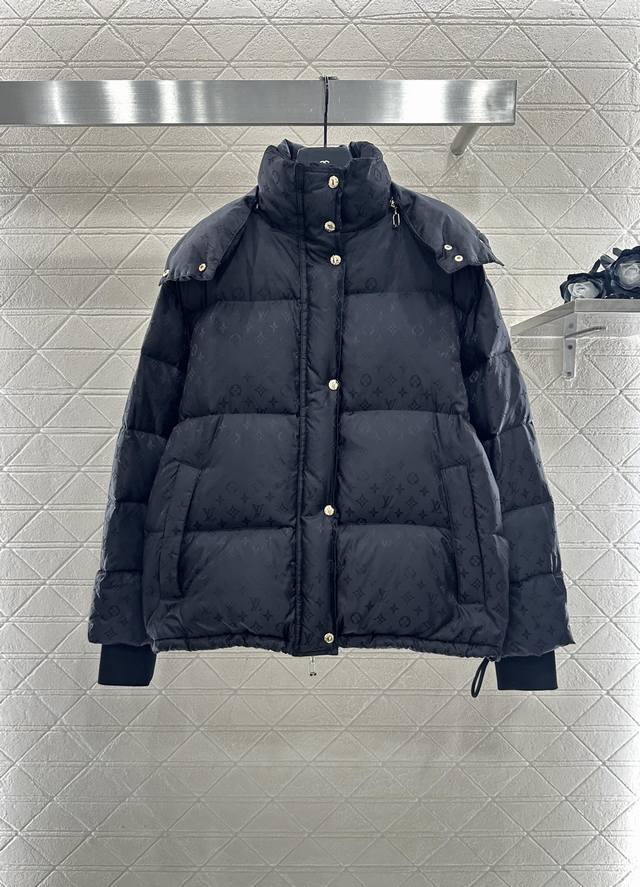 Louis Vuitto *2025 New Arrival Detachable Hooded Jacquard Down Jacket Custom Yb