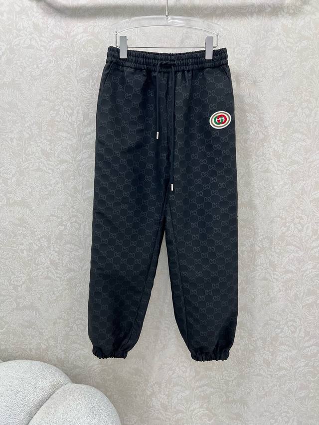 Gucc* Gucci 2025 New Double G Jacquard Elastic Waist Jogger Pants, High-End Jacq Gucc* Gucci 2025 New Double G Jacquard Elastic Waist Jogger Pants, High-End Jacq