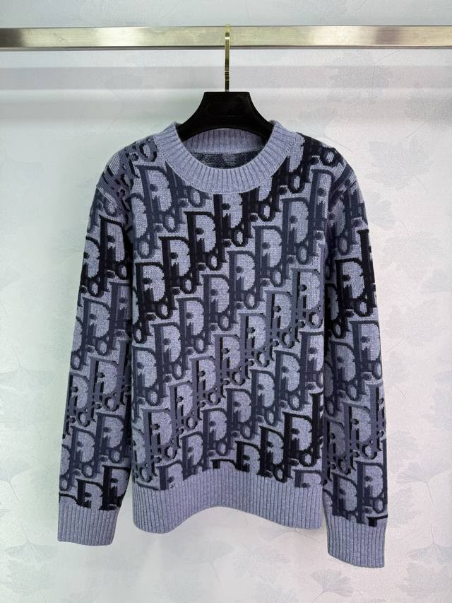 Dio*2025 Early Autumn New Jacquard Long-Sleeve Pullover Sweater! Made with custo